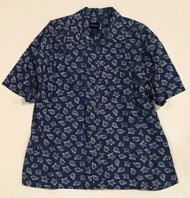 Camisa Hawaiana Hombre Catalina Flor y Hoja Talla XL X-Grande USADA Foto 1 de 2