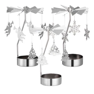 3 Pcs Drehbare Laterne Weihnachtsbaum Kerzenhalter Drehbarer Kerzenständer - Bild 1 von 11
