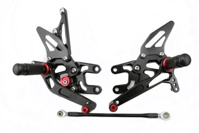 Juego de clavijas traseras ajustables CNC para ZX10R 2004 2005 NEGRO Foto 1 de 4