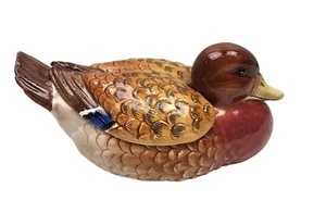 Hermoso plato con tapa Fitz And Floyd Essentials Game Bird Drake PATO, 8 pulgadas. - Imagen 1 de 6