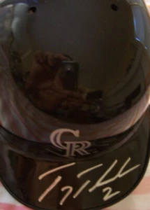 Troy Tulowitzki autographed signed auto Colorado Rockies mini batting helmet JSA - Picture 1 of 1