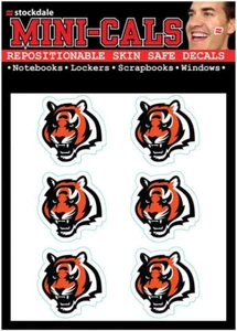 Ensemble De 6 Autocollants Visage NFL Cincinnati Bengals Et Plus - Bild 1 von 1