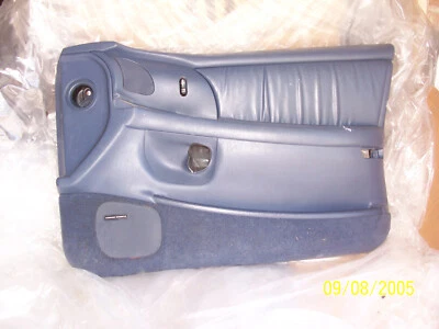 BUICK PARK AVENUE RIGHT FRONT DOOR TRIM PANEL OEM USED 1998 1999 2000 2001 BLUE - Image 1 of 4