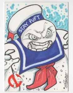 Stay Puft Marshmallow Man GHOSTBUSTERS Cryptozoic Sketch Card Rene Cordova 1/1 - Picture 1 of 2