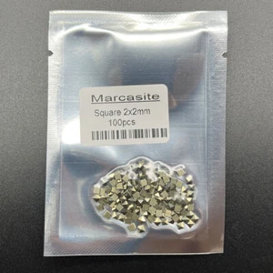 Mezcla 1.2x1.2~2x2mm Cuadrado Espalda Plana Suelta Piedra Natural Marcasita Para Hágalo Usted Mismo - Imagen 1 de 3