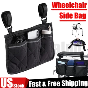Outdoor Wheelch Pocket Organizer Holder Pouch Armrest Storage Bag Pocket - Bild 1 von 12