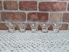Vintage Set of 5 SUSQUEHANNA Etched Six Point Star Champagne Sherbet Glasses