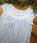 WOW SO SOFT🩵Eileen West MED Nightgown Sleeveless Pajamas Loungewear Floral Blue