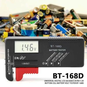 Battery Tester Checker Universal For AA AAA C D 9V Button 1.5V Cell U2V3 - Afbeelding 1 van 21
