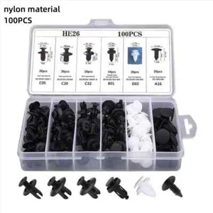 Trim Panel Bumper Door 100pcs Auto Fastener Clip Kit Fender Rivet Clips - Picture 1 of 6