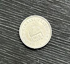 1893 20 Filler Hungary Coin Nickel VF KM 483 Old World Money