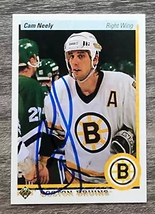 Cam Neely Signed 1990-91 Upper Deck Card #156 Boston Bruins NHL Auto LEGEND RAD - Picture 1 of 1