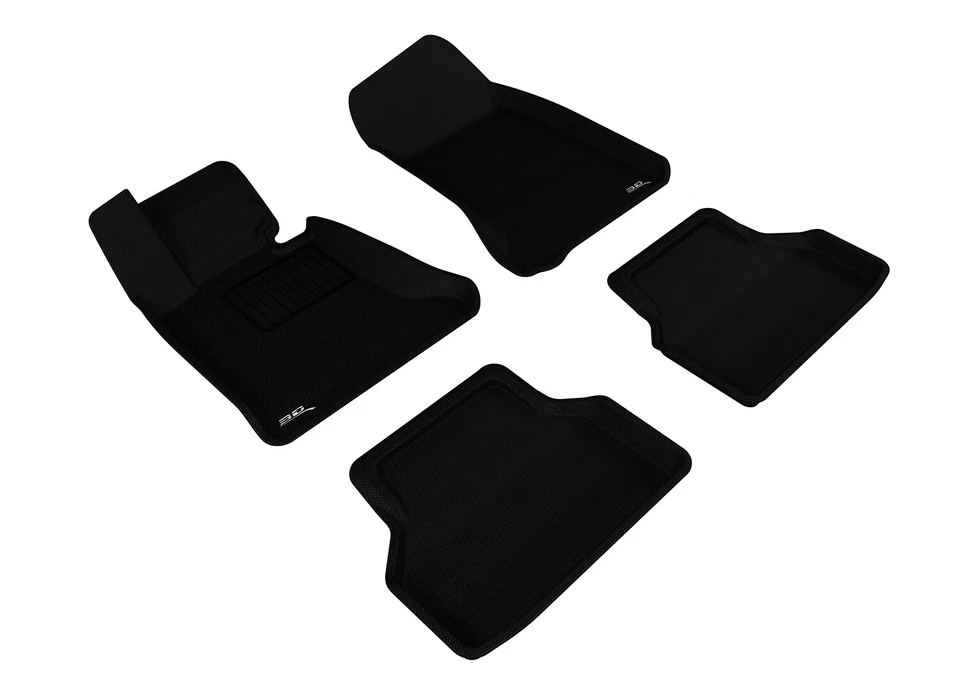 Fit 04-10 BMW 525i 528i 530i 535i 545i 550i All Weather Floor Mat Set Kagu Black - Image 1 of 4