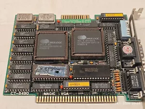 RARE 8-Bit ISA CGA/EGA/VGA Card Twinhead CT-8490 (Cirrus Logic CL-GD510A) 256 KB - Picture 1 of 7