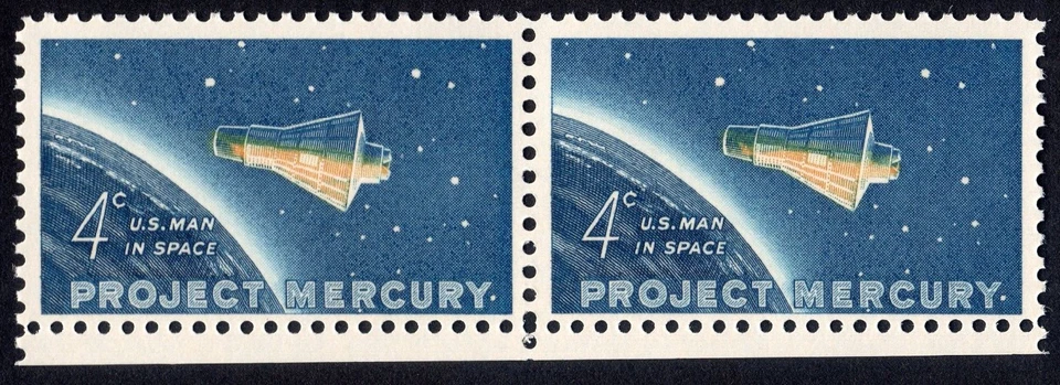 Scott #1193 Project Mercury Horizontal Pair of Stamps - MNH - Image 1 of 1