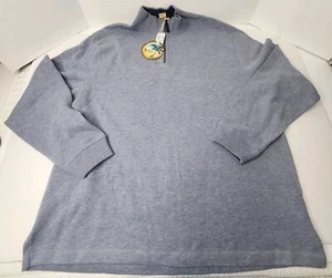Jos A Bank Pullover Herren XXL Blau VIP 1/4 Zip Langarm Stretch Baumwolle Neu - Bild 1 von 10