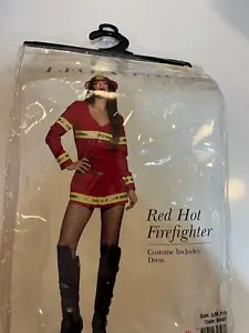 Halloween Costume Leg Avenue Sexy Red Hot Firefighter Coat Dress New S/M Small - Picture 1 of 6