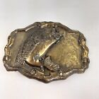 Bass Fishing Gold Toned Belt Buckle! Vintage! Rare! 1970'S