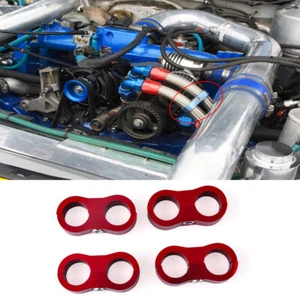 10AN Braided Fuel Line Oil/Fuel Hose Fitting Hose Separator Clamp Kit AN10 - Picture 1 of 14