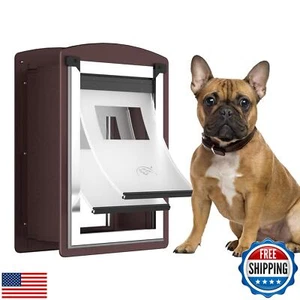 ALUMANI Hundetür für Wand, Hundetür mit doppelten Magnetklappen, Doppelverschluss P - Bild 1 von 5