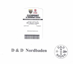 Ticket / Eintrittskarte  14/15   AU    SC R. Altach - SK Sturm Graz - Bild 1 von 1