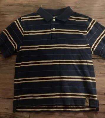 Gymboree Road Trip Boys Short Sleeve Polo Shirt Size 6 Blue Brown Yellow - Image 1 of 2