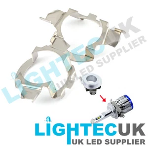 2x H7 LED HEADLIGHT BULB HOLDER ADAPTER RETAINERS FOR VAUXHALL ASTRA INSIGNIA - Picture 1 of 10