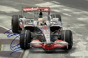Lewis Hamilton Firmado Fórmula F1 Foto Original Firma Autógrafo (27) - Imagen 1 de 3