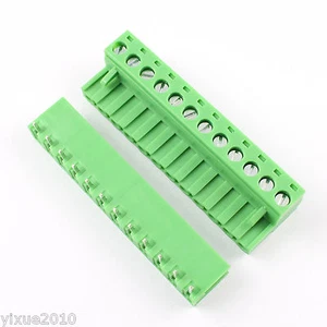 10Pcs 5.08mm 12 Pin Right Angle Screw Terminal Block Pluggable Plug Connector - Imagen 1 de 6