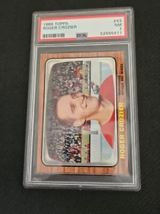 1966-67 TOPPS ROBERT ROGER CROZIER #43 PSA 7 NM - Picture 1 of 2