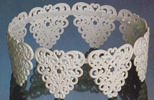 Nuevo Marco Fuente Filigrana Wilton De Colección Decoración de Pasteles Plástico Blanco, 3.5"  Foto 1 de 1