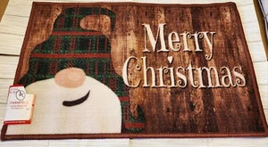 Christmas Gnome Rug, Gnome Rug, Indoor Machine Washable Printed Rug 27” X 17” - Picture 1 of 2