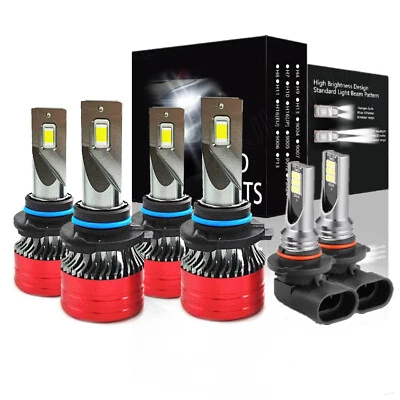 For Jeep Grand Cherokee 1999- 2010 led Headlights Hi Lo Beam + Fog Lights Bulbs — 第 1/4 张图片