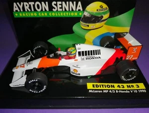 altes Modellauto 1:43 Ayrton Senna McLaren Honda MP4/5 Formel 1 Weltmeister 1990 - Bild 1 von 6