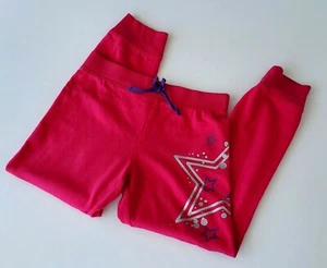 Girl's DANSKIN NOW Dark Pink with Star Graphic Jogger Pants Size 7/8 - Picture 1 of 10