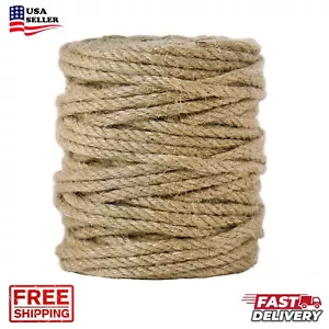 100 Feet 5Mm Jute Twine, Heavy Duty Jute Rope, Natural Hemp Rope for DIY Arts Cr - Picture 1 of 7