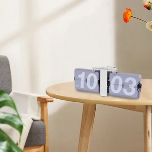 Retro Digital Flip Down Clock Battery Powered Low Noise Wall Mount/Tabletop - Picture 1 of 17