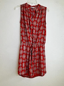 Leichtes ärmelloses Midikleid Lila Rose Orange Bohemian Print Gr. XS 4 - Bild 1 von 10