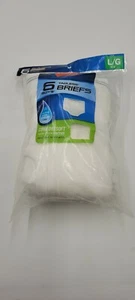 Large 6pr Hanes Boys UnderwearTagless Briefs White Soft Wicking Cool Comfort - Picture 1 of 4