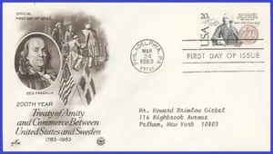 USA4 #2036 ADDR PIEZAS ARTCRAFT FDC EE. UU. - Suecia - Imagen 1 de 1