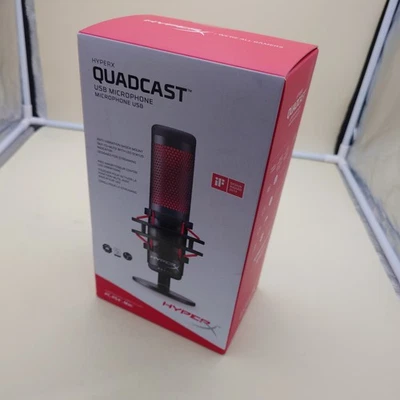 HyperX QuadCast | USB-Mikrofon für Gamer & Streamer, schwarz-rot |Tischmikrofon - Bild 1 von 4