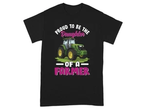 Farmer Daughter T Shirt Tractor T Shirt Farm Girl Shirt Gift For Farmer Girl Tee - Picture 1 of 6