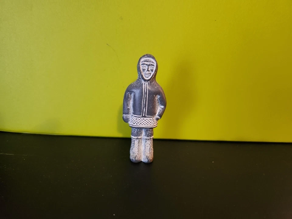 老式爱斯基摩皂石钥匙链纪念品 — 第 1/1 张图片