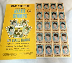 The Beatles 1964 Hallmark Stamps Booklet of 100 - Bild 1 von 7
