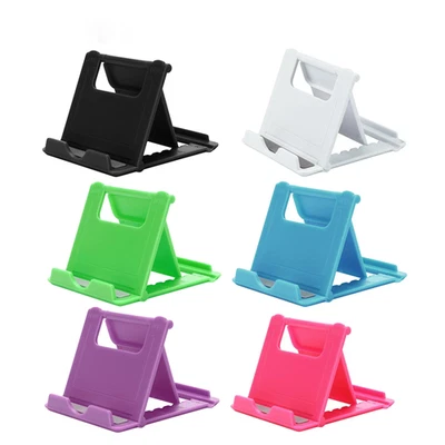 2X Universal Adjustable Folding Mobile Phone Holder Stand Desk Tablet Portable - Image 1 of 4