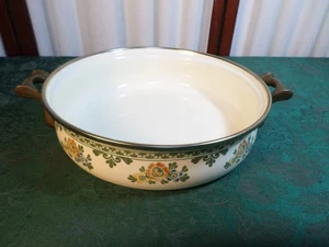Cazuela/sartén vintage de 10" con mango de latón floral alemán ASTA - sin tapa - Imagen 1 de 10