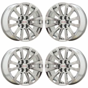 18" GMC Canyon Bright Chrome wheels rims Factory OEM set 14023 EXCHANGE - Picture 1 of 8
