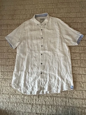 100% Linen Button-Down Short Sleeve Heritage Report Collection Shirt XL - Image 1 of 4