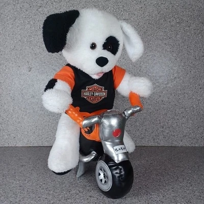 Build A Bear Dog with a Harley Davidson Motorcycle Plush Stuffed Animal Toy - Image 1 of 4