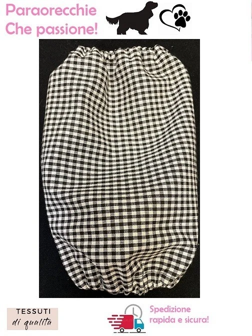 PARAORECCHIE COPRI ORECCHIE CUFFIETTE CUFFIA PER COCKER CAVALIER KING COTONE  - Immagine 1 di 1